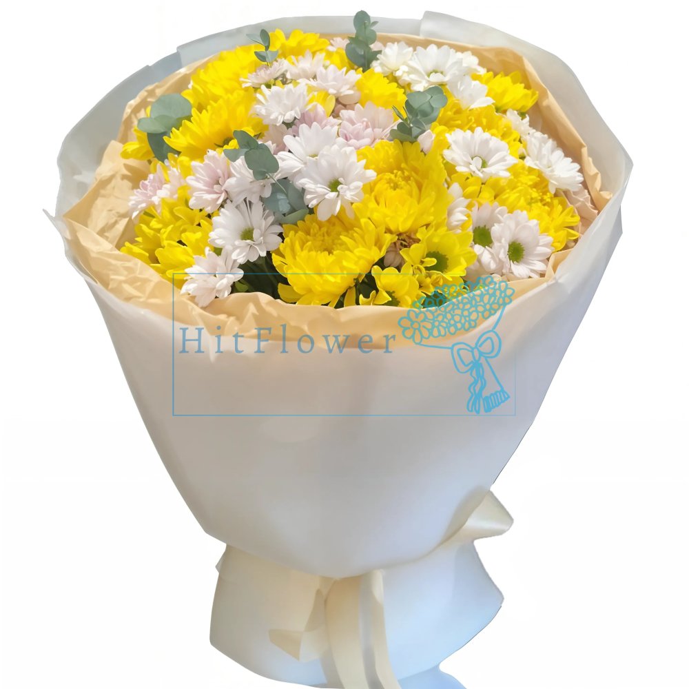 Букет цветов из: Хризантемы